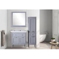 Комплект мебели серый 86 см с зеркалом ASB-Woodline Гранда