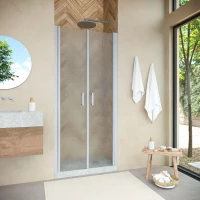 Душевая дверь Vegas Glass E2P NOVO h2000 95 07 02 95 см, профиль матовый хром, стекло шиншилла