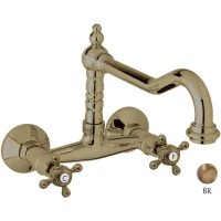 Смеситель для кухни бронза, ручки бронза Cezares Golf GOLF-LLP-02