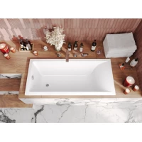 Ванна из литьевого мрамора Marmo Bagno Алесса New MB-ALN160-70 160x70 см, белый