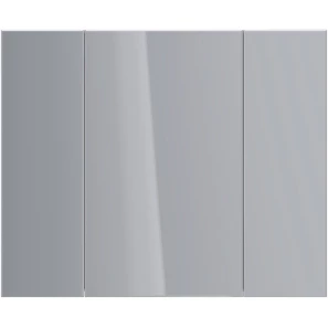 Изображение товара зеркальный шкаф 100x79 см белый глянец lemark universal lm100zs-u