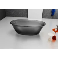 Ванна из полиэфирной смолы Abber Kristal AT9707Onyx 170x75 см, отдельностоящая, черный
