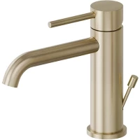 Смеситель для раковины Newform X-Steel 316 69610X.59.098 с донным клапаном, светлое золото матовый