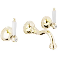 Смеситель для раковины Webert Dorian DO750404010 встраиваемый, без донного клапана, золотой