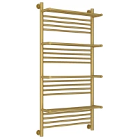 Полотенцесушитель водяной 1200x600 золотой матовый Сунержа Богема с полкой+ 032-0224-1260