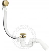 Слив-перелив для ванны Filarete FL80GO полуавтомат, золотой