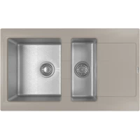 Кухонная мойка Florentina Комби 860К 21.410.D0860.305 86x51 см, нержавеющая сталь/грей