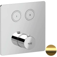 Термостат для ванны Remer X Style X99QD2KBBG встраиваемый, золотой матовый