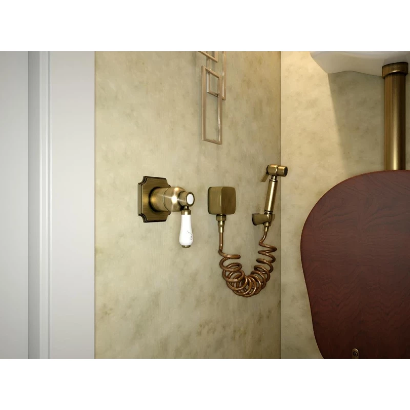 Гигиенический душ Elghansa Terrakotta 34C0786-Bronze (Set-49) со смесителем, бронза