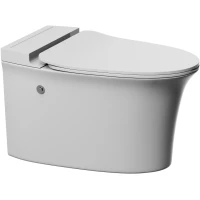 Унитаз подвесной Abber Bequem AC1124P импульсный, безободковый, с сиденьем микролифт, белый