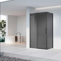 Душевой уголок Vincea Como-N VSR-4CN1014CGB 140x100 см, профиль черный матовый, стекло тонированное