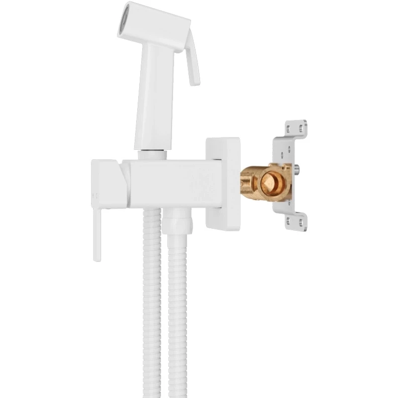 Гигиенический душ Elghansa 22Q0017-White (Set-112) со смесителем, белый матовый