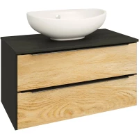 Тумба дуб/черный 85 см Runo Мальта 00-00001099