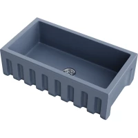 Кухонная мойка Omoikiri Natceramic Mikura 83-SB smoky blue 4997083 84x46 см, дымчато-синий