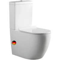 Унитаз-компакт MEER MR-2200 безободковый, с сиденьем микролифт, белый