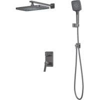 Душевой комплект IDDIS Parker PARGM02i67 339,4x189,4 мм, со смесителем, графит матовый