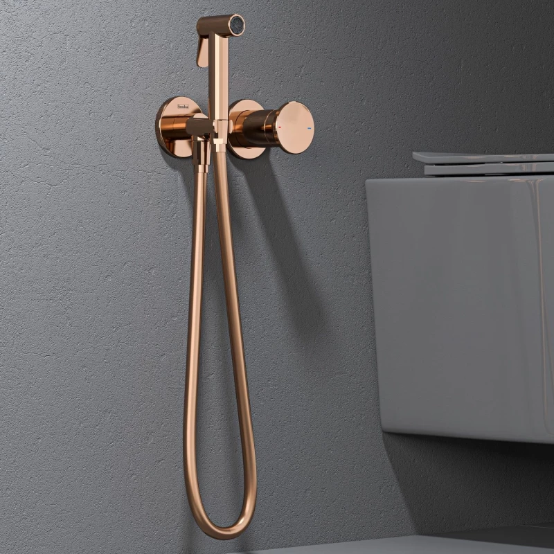 Гигиенический душ Teska Arte Tera T5539 со смесителем, розовое золото