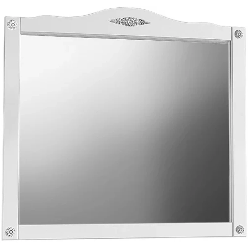 Зеркало 108x102 см белый матовый серебряная патина Belux Империя В 105 4810924220875
