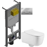 Комплект подвесной унитаз MEER MR-2103 + система инсталляции Jacob Delafon E29025-NF + E29027-CP