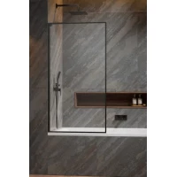 Шторка на ванну Radaway Modo F SL Brushed GunMetal PNJ II 80 Left 10406080-92-01L профиль оружейная сталь матовый, стекло прозрачное