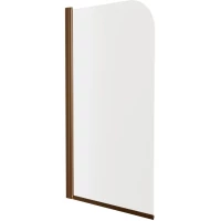 Шторка на ванну Knotlor Veil BS080CG0RB 80 см, профиль бронза матовая, стекло прозрачное