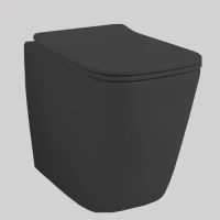 Унитаз приставной Artceram A16 ASV007 17 00 безободковый, торнадо, черный матовый