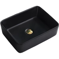 Раковина-чаша CeramaLux 9103MB 47x36 см, накладная, черный матовый