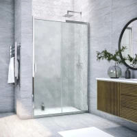 Душевая дверь Vegas Glass ZP TUR Novo 140 08 02 140 см, профиль хром, стекло шиншилла