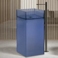 Раковина Abber Kristall AT2707Saphir 40x40 см, напольная, сапфир