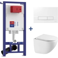 Комплект подвесной унитаз Lemark Glazer 9614003 + система инсталляции Lemark Peneda Bit 9880412