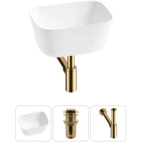 Раковина-чаша Wellsee Fontenay Paris 20214073R 45x33 см, накладная, белый, с донным клапаном и сифоном