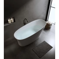 Ванна из литьевого мрамора Timo Kiara Solid Surface KIARA1700 170x76 см, отдельностоящая, белый матовый