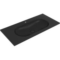 Раковина Vincea Welle VCB-4H100A 100x48 см, накладная, антрацит