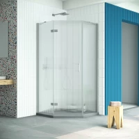 Душевой уголок Vegas Glass AFA-Pen Retta 90 07 Moru L 90x90 см L, профиль матовый хром, стекло рифленое