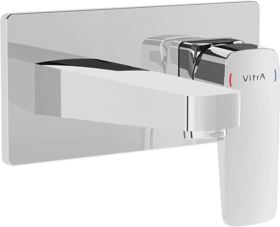Смеситель для раковины без донного клапана VitrA Root Square A42738EXP смеситель для ванны vitra minimax s a41994exp