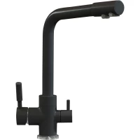 Смеситель для кухни с подключением к фильтру черный Tolero Высокий Дуо 627635