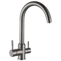 Смеситель для кухни с подключением к фильтру Ulgran нержавеющая сталь U-020