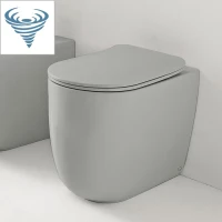 Унитаз приставной Kerasan Nolita 531959 безободковый, торнадо, серый матовый