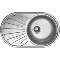Кухонная мойка полированная сталь Ukinox Фаворит FAP740.440 -GT8K 1R