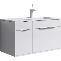 Тумба с раковиной белый глянец 91,8 см Aqwella 5 Stars Malaga SETMal.01.09/R/Mal.09.04.D-R