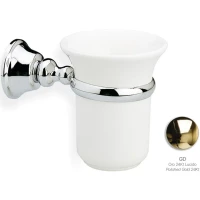 Стакан для зубных щеток Stil Haus Smart SM10(02-BI) настенный, хром/золотой