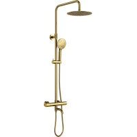 Душевая система WasserKRAFT Muritz A98101.208.207PG 248 мм, с термостатом, золотой