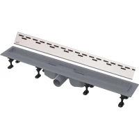 Душевой трап (лоток) AlcaPlast APZ12 Hope APZ12-1050 + HOPE-1050L 104,4 см, с решеткой, перфорированный, хром