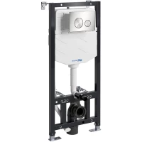 Инсталляция для унитаза WasserKRAFT Aller 10 10TLT.010.ME.BN02 с кнопкой смыва, никель