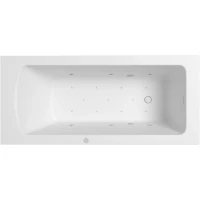 Ванна из литьевого мрамора Whitecross Coin Solid Surface 0224.170075.200.RELAX.WH 170x75 см, с гидромассажем, белый матовый
