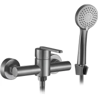 Смеситель для душа Rea Ontario REA-B5503 с душевым гарнитуром, оружейная сталь