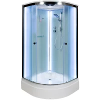 Душевая кабина 80x80x220 см Deto D278SLED матовое