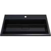 Раковина Uperwood Barsa 3939193462 70x45 см, накладная, черный глянец