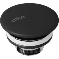 Выпуск для раковины Alice PIL00608 универсальный, черный матовый