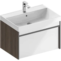 Тумба под раковину Kerama Marazzi Modula MO.70.1+1\AR 69,3 см, подвесная, белый глянец/арабика